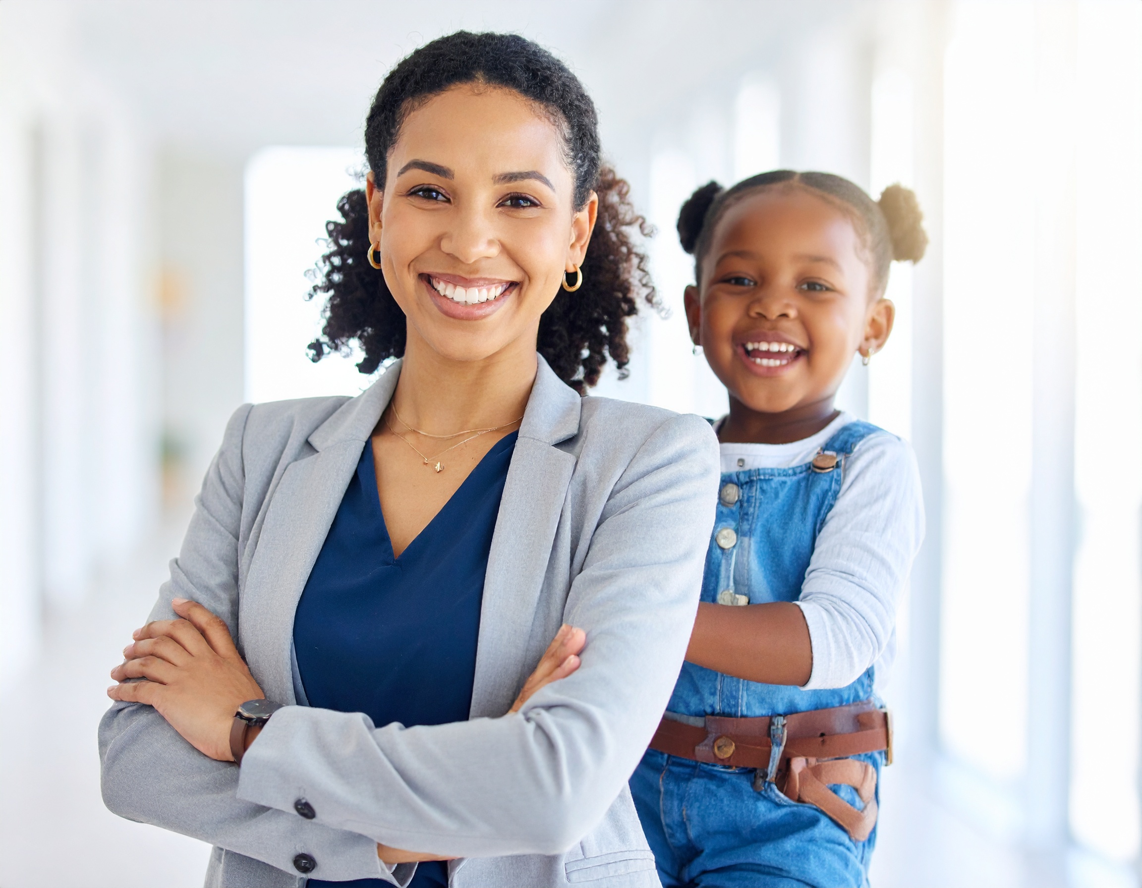 Children playing happily in a childcare setting