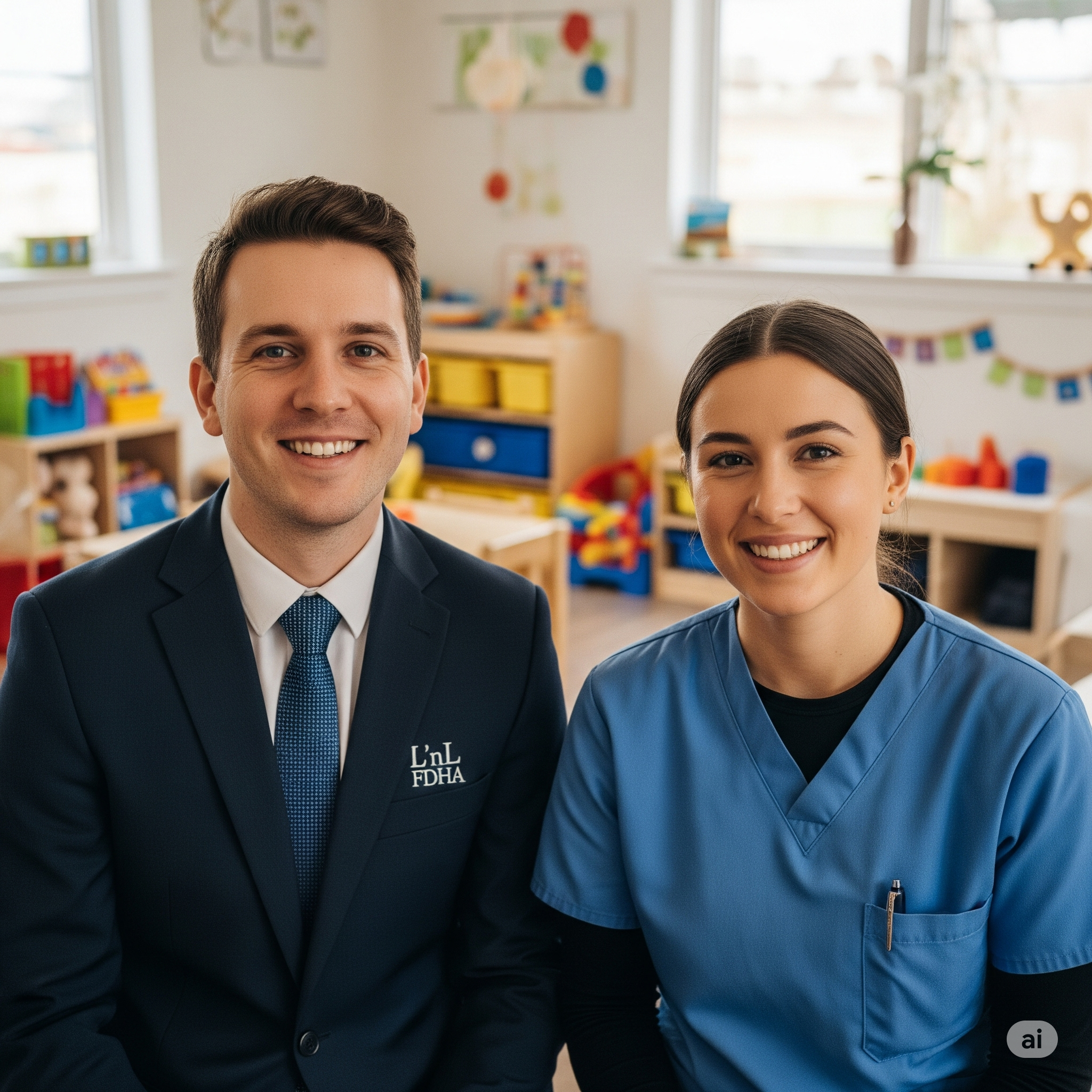 Agency provider smiling at the camera