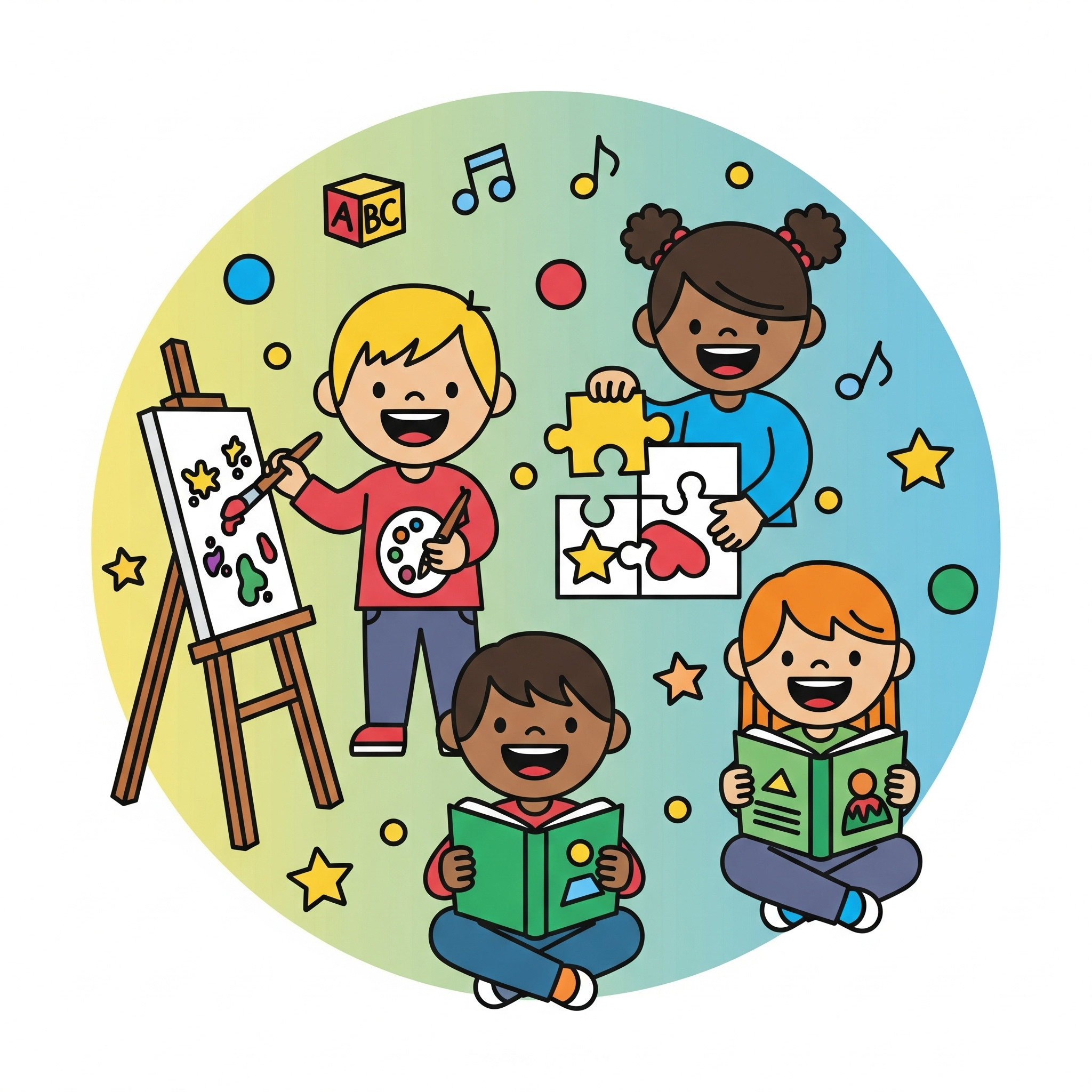 Preschool activities icon